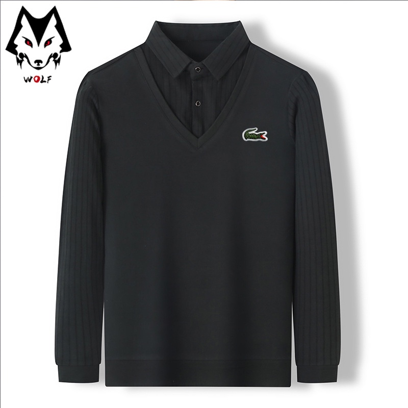 Áo polo Cotton Dài Tay Thời Trang Công Sở Cho Nam 5 Màu Lựa Chọn