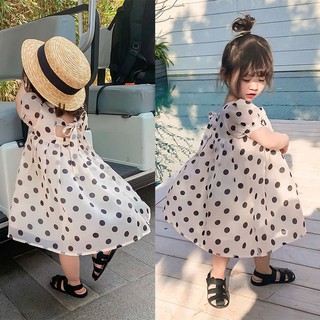 Đầm Công Chúa Chấm Bi Cho Bé Gái 1-7 Tuổi