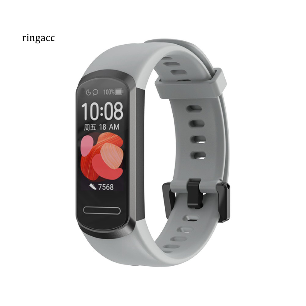 Dây Đeo Thay Thế Chất Liệu Silicon Màu Trơn Cho Huawei Band 4