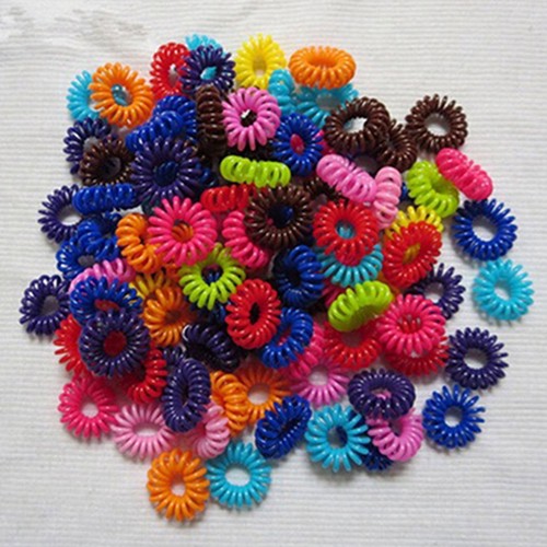 [Hàng mới về] Set 20 dây buộc tóc dạng lò xo co giãn cho nữ V08