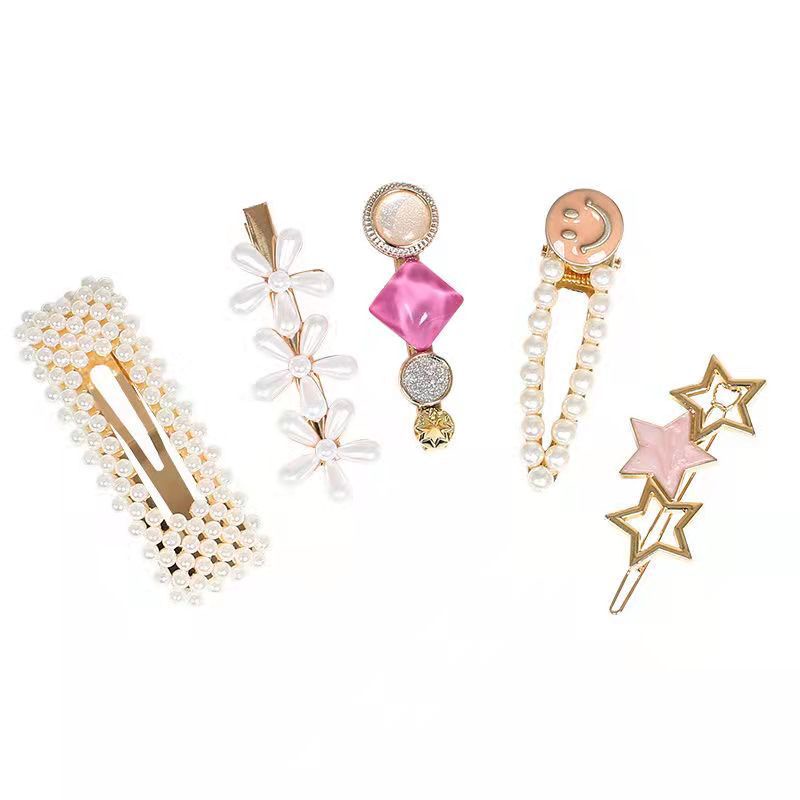 Set 25 kẹp tóc đính đá nhiều hình