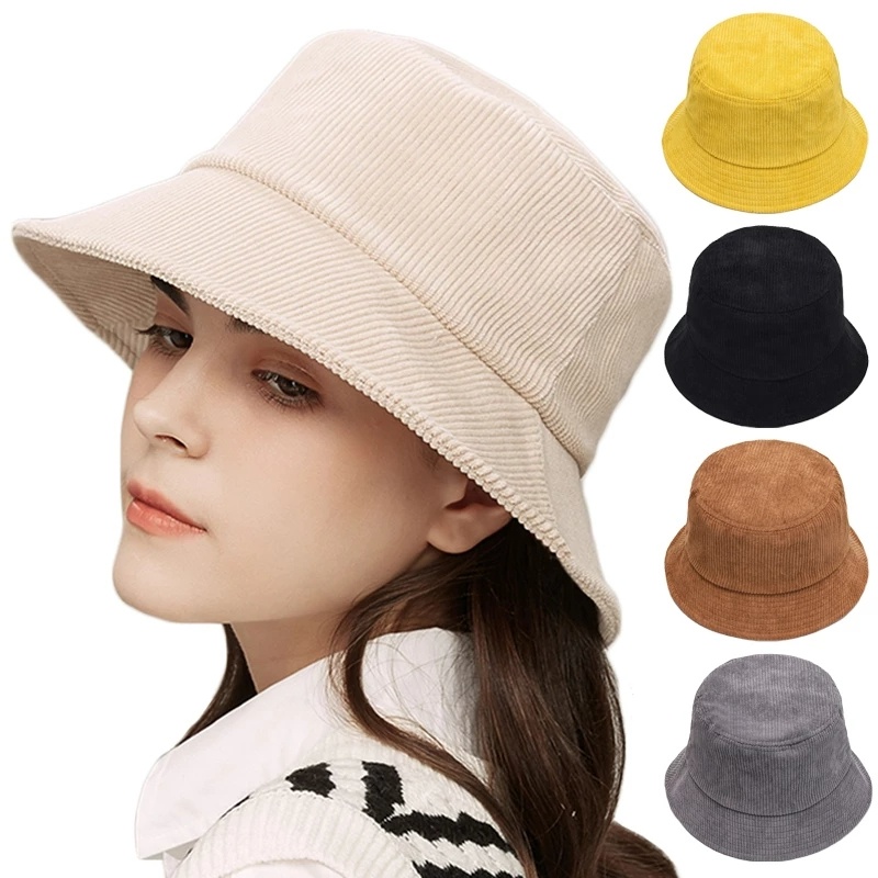 Mũ Bucket Nhung Mềm Co Giãn Thoải Mái Chống Tia UV Có Thể Gập Lại Thời Trang Thu Đông Cho Nam Và Nữ