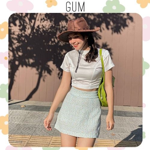 Áo croptop trơn Prinature Top By Gum