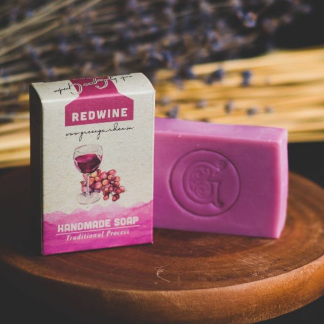 (2022) XÀ PHÒNG HANDMADE GREEN GARDEN RƯỢU ĐỎ (RED WINE HANDMADE SOAP)