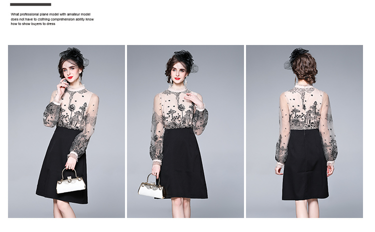 Đầm Phối Lưới Thêu Họa Tiết Xinh Xắn Dành Cho Nữ 6705 | BigBuy360 - bigbuy360.vn