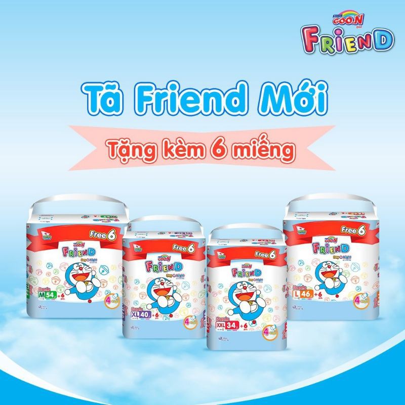 [BÁN CHẠY] Tã quần/Bỉm quần Goon Friend M54/L46/XL40/XXL34/XXXL22