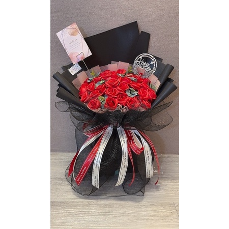 Bó hoa sáp cao cấp 40bông. Có ship Hoả tốc HN