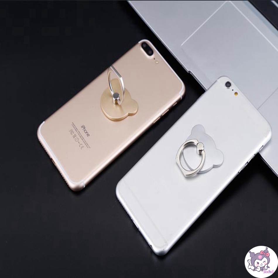 Nhẫn Đỡ Điện Thoại/Máy Tính Bảng Xoay 360 Độ Hình Chú Mèo Dễ Thương Cho iPhone Samsung Huawei Xiaomi Vivo Oppo