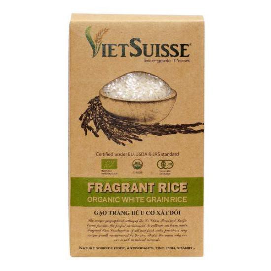 FamiShop Gạo trắng xát dối hữu cơ VietSuisse 1kg