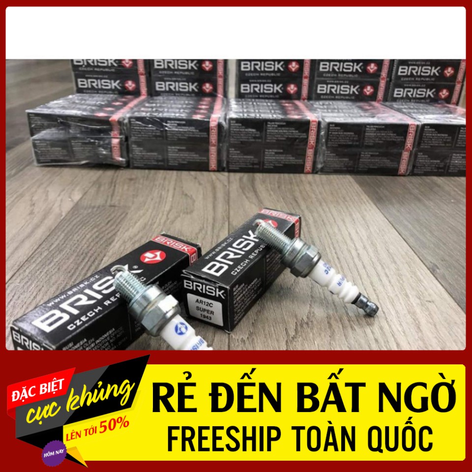 [HÌNH THẬT] Bugi BRISK AR12C cho Exciter Winner Vario Click Raider Sonic . MS 800 ĐẠI KA XE