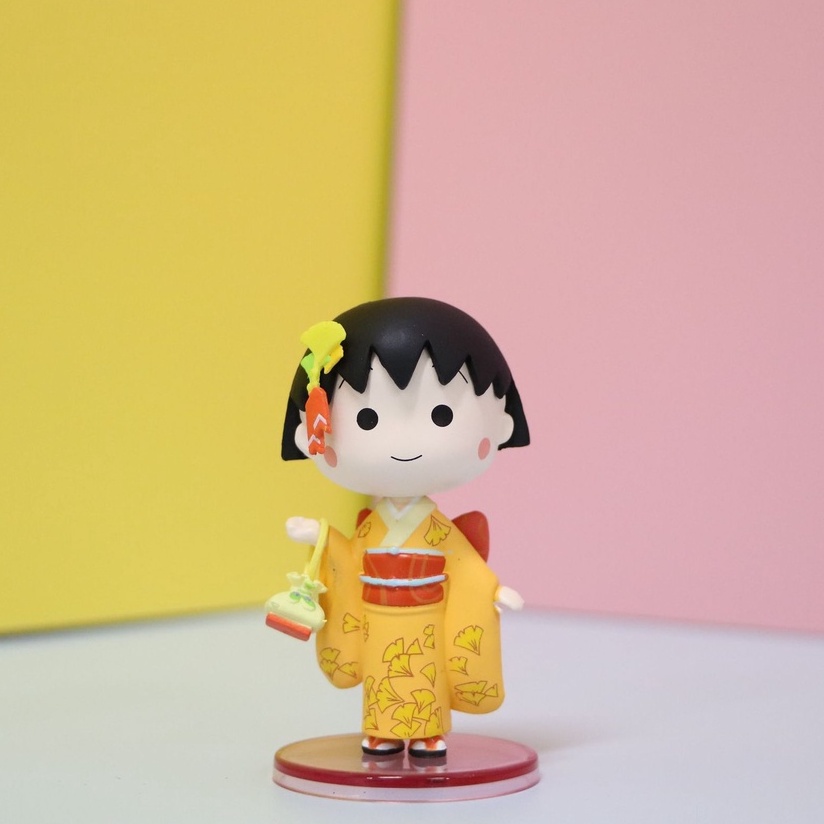 Mô Hình 6 Mẫu Chi-bi Maruko Chan Trang Phục Kimono Cực CUTE Thế Hệ 2