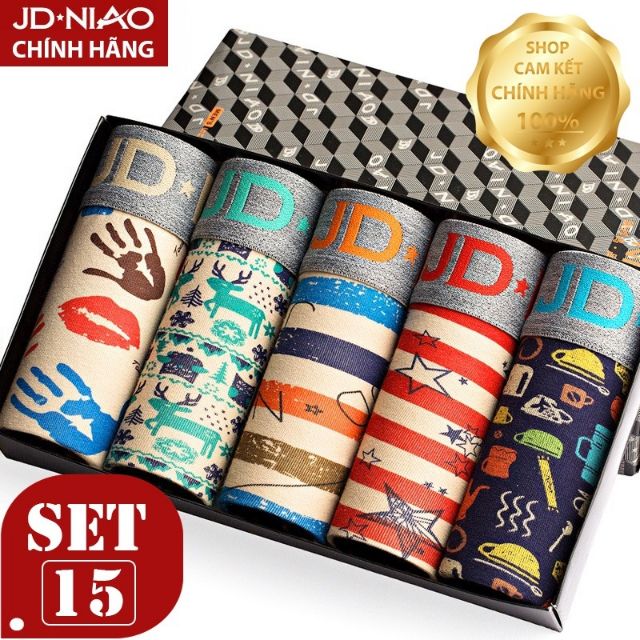 Hộp 5 Quần Sịp, Quần Lót Nam JD*NIAO Chính Hãng Cao Cấp