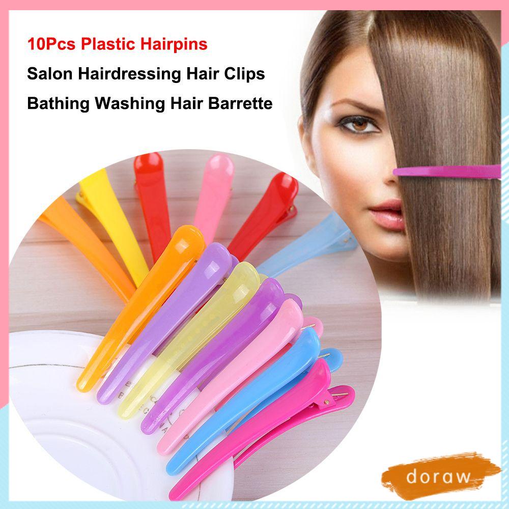 Set 10 kẹp tóc bằng nhựa chuyên dụng cho salon