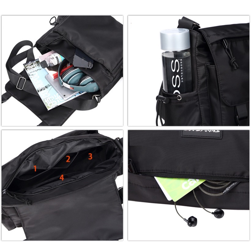 Túi Vải Sinh Viên Cặp Đeo Chéo Nam 2087 Thời Trang Hàn Quốc Bền Đẹp Nhiều Ngăn Tiện Lợi Thích Hợp Đi Học Du Lịch Công Sở