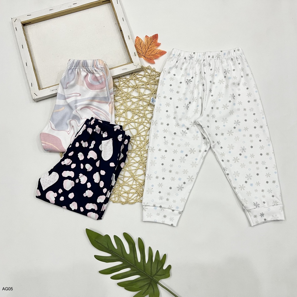 Quần dài cotton cho bé gái Mysu kids thun cotton họa tiết mềm mát từ 10-27kg