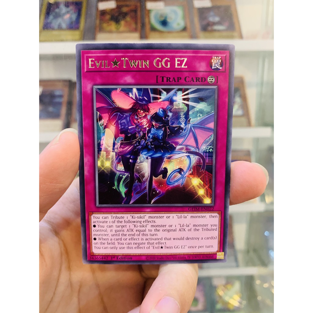 Thẻ Bài YugiOh! Mã GEIM-EN022 - Evil★Twin GG EZ - Rare - 1st Edition