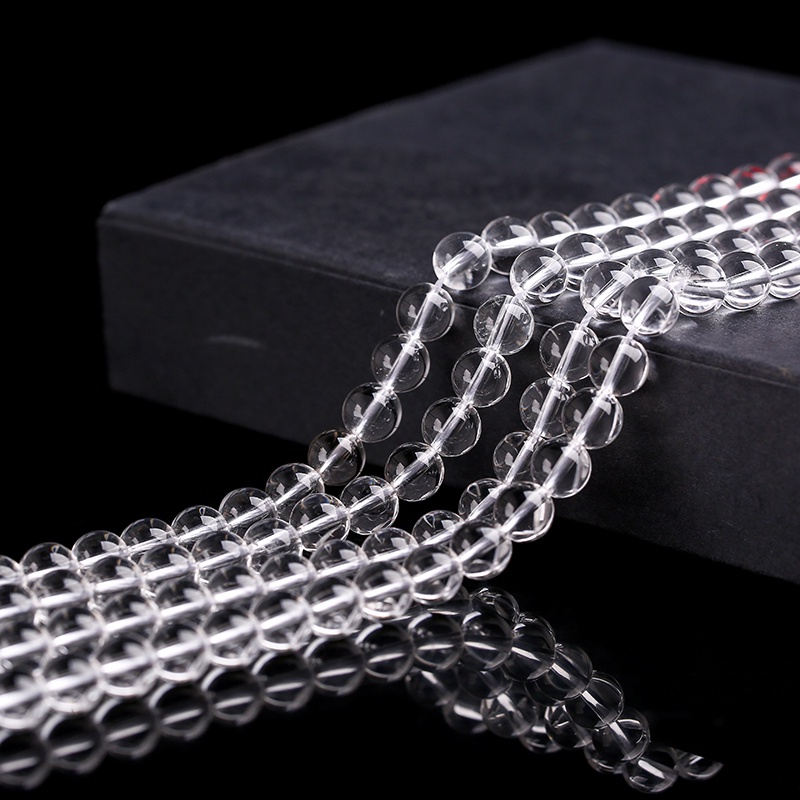 Bộ 108 Hạt Pha Lê Trắng Tự Nhiên Dùng Làm Vòng Tay/Dây Chuyền Thủ Công