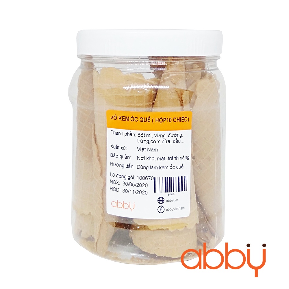 Vỏ kem ốc quế (hộp 10 chiếc)