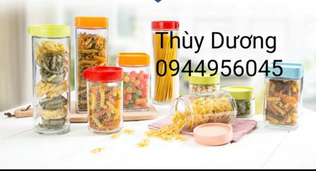 Set Lọ thủy tinh đựng  gia vị thủy tinh nắp xoáy