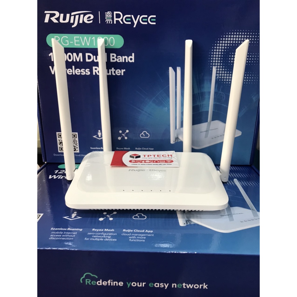 Thiết bị Wifi Ruijie Reyee RG-EW1200 4 râu  và RG-EW1200G Pro 6 râu