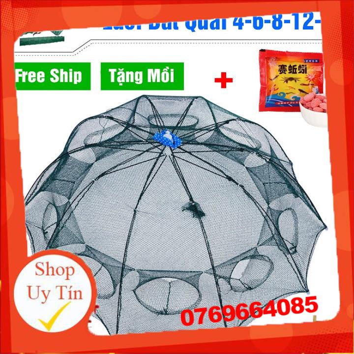 Lưới Đánh Bắt Cá Bát Quái 6 - 8 - 12- 16 Cửa A Cường + Tặng kèm 1 gói mồi bẫy tôm,cua,cá -Đ𝗢̂̀ 𝗖𝗔̂𝗨 𝟳𝟭𝟲