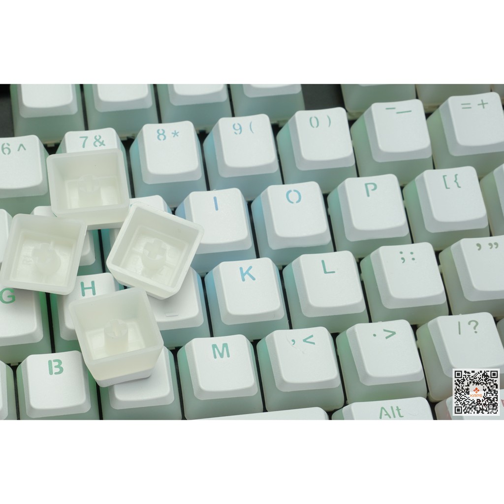 Keycap pudding PBT xuyên led - 134 nút - profile OEM - keycap PBT - Double shot -  cho bàn phím cơ layout 68 84 TKL 104