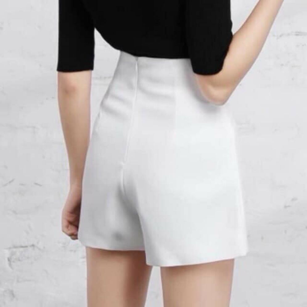 MỚI/QUẦN SHORT LƯNG CAO VẢI TUYẾT MƯA CÓ DÂY KÉO, FORM DƯỚI 50KG