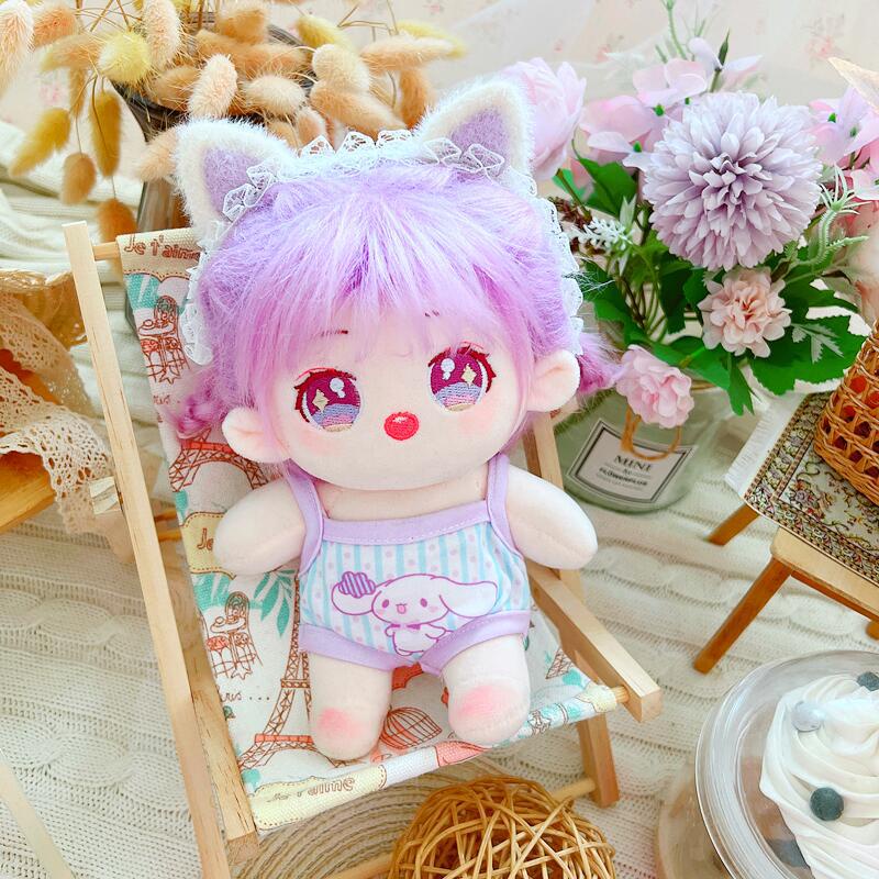 Đồ Chơi Búp Bê Mặc Áo Yếm Vải Cotton 20cm Thiết Kế Dễ Thương