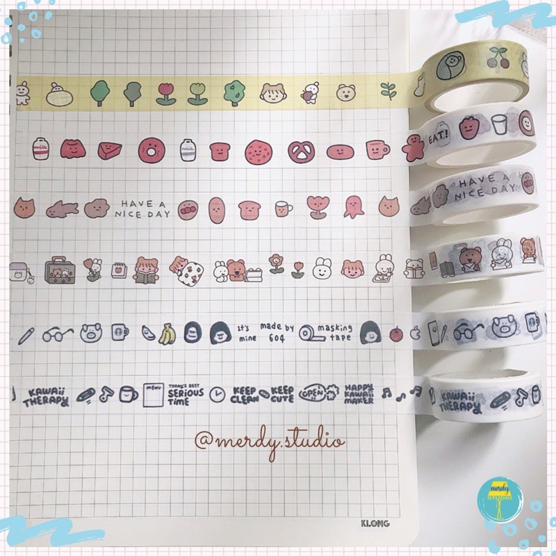 Washi Tape - Băng dính trang trí phong cách Hàn Quốc độc đáo, dễ thương