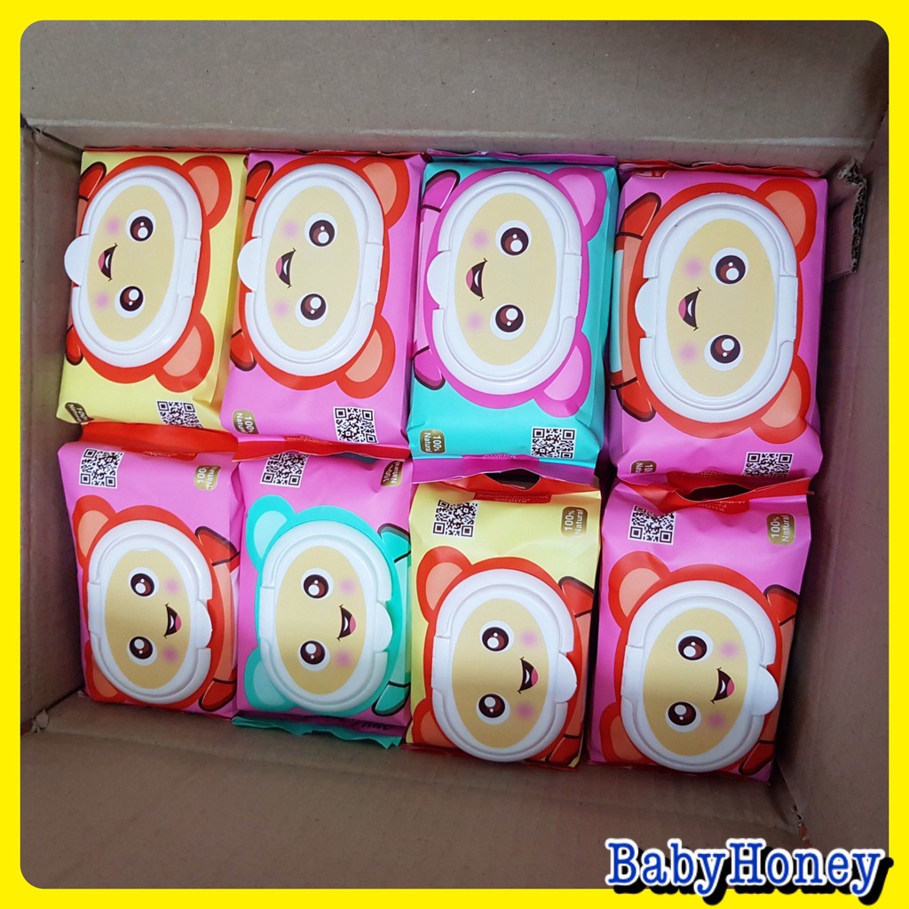 1 Thùng 32 Gói Khăn ướt THIEN PHUC Hình GẤU (Giá Sỉ)