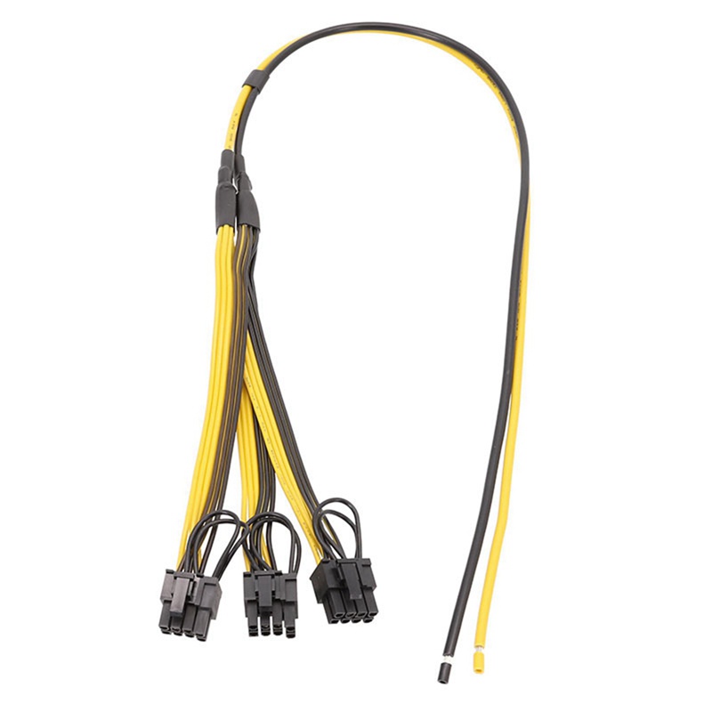 Bộ 5 Dây Cáp Nguồn 6 + 2 Pin 1 Sang 3 6pin + 2pin 12awg + 18awg Cho Miner Mining Btc | BigBuy360 - bigbuy360.vn