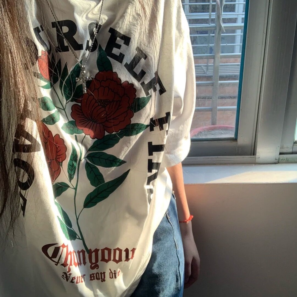 Áo Thun Nữ Ngắn Tay Cổ Tròn Thời Trang Hàn