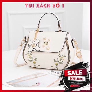 ｀ túi xách công sở thêu hoa cực đẹp quảng châu cao cấp size 24cm- th2 ｀