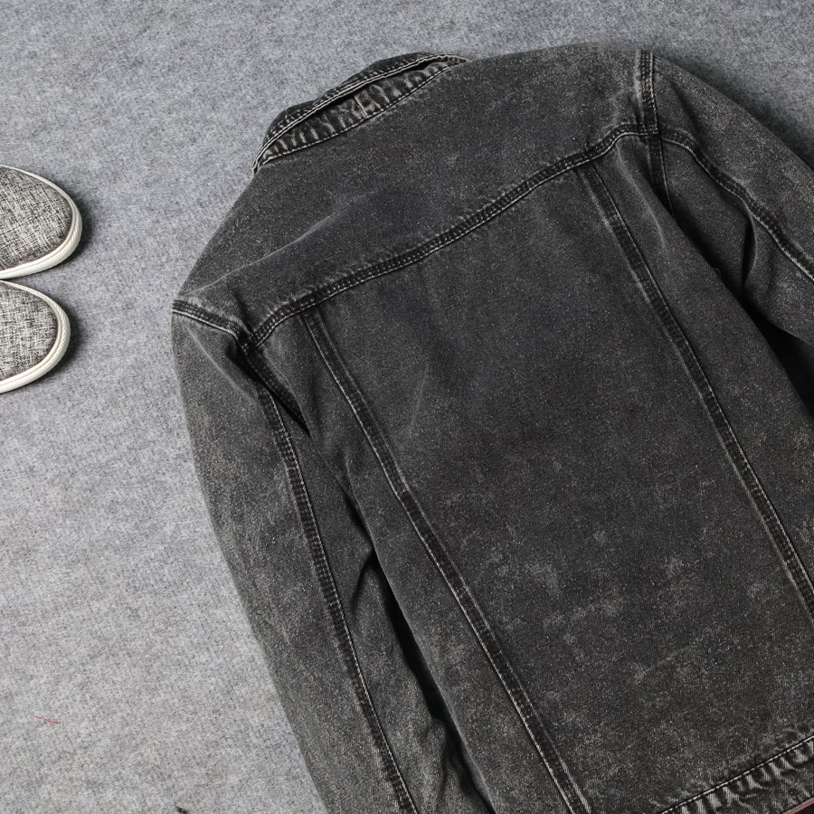 Áo khoác jean nam xám form chuẩn vải đẹp TS359 Tronshop