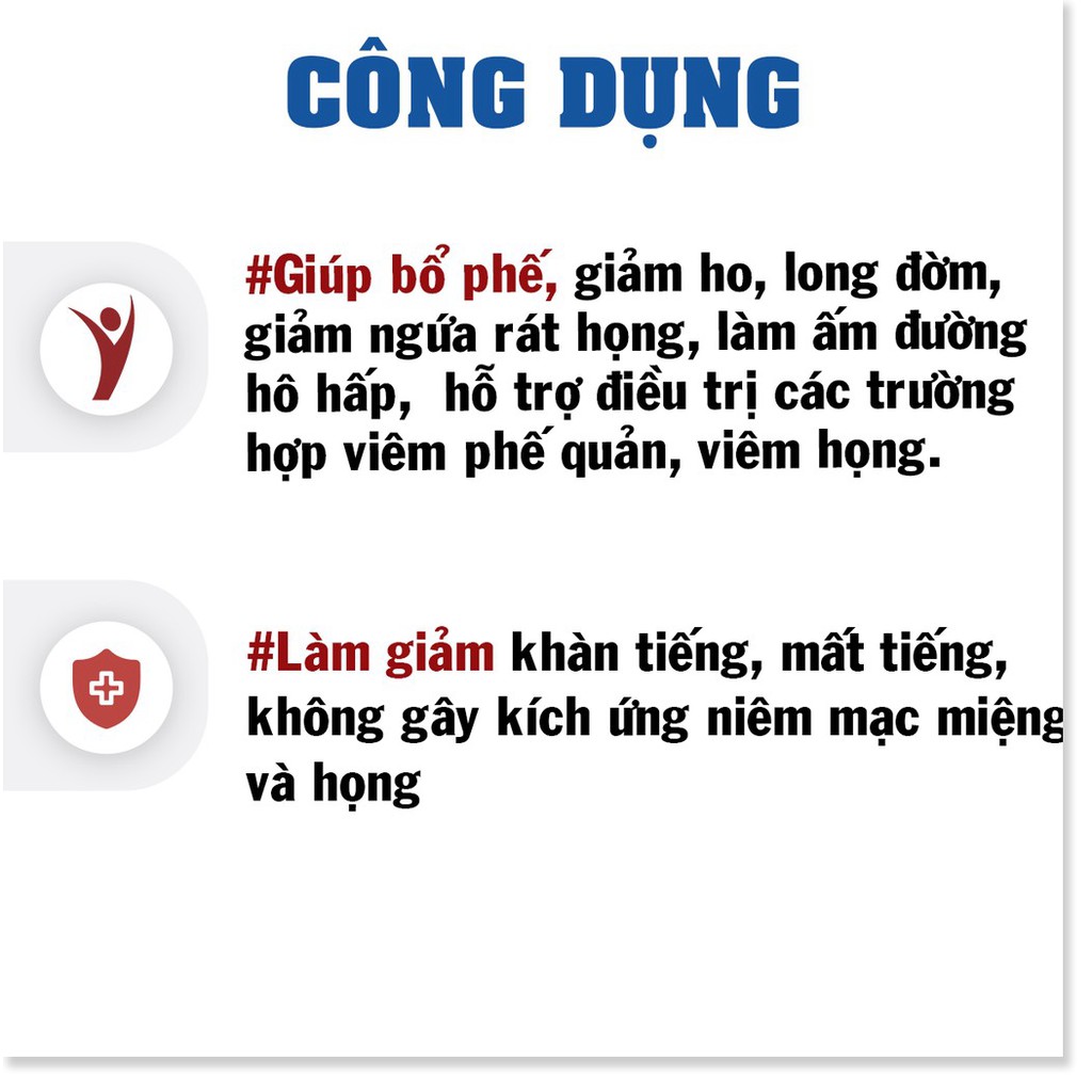 Viên ngậm ho Thông Phế Hadiphar - Hỗ trợ bổ phế giảm ho, làm ấm đường hô hấp vỉ 8 viên