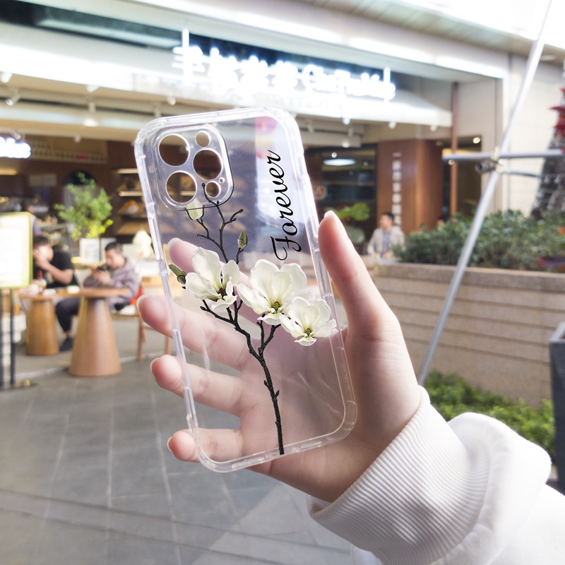 Ốp lưng iphone Ốp điện thoại Suntaiho TPU trong suốt in hình hoa anh đào cho IPhone 13 12 11 Pro Max X Xs Max XR 8 7 6 6S Plus