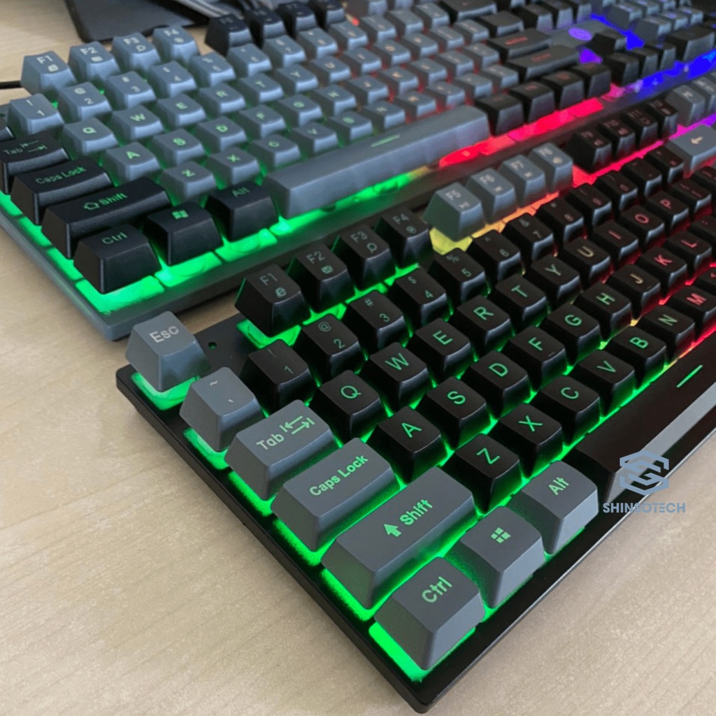 Bàn phím chơi game giả cơ SHINSOTECH K500 Led RGB xuyên phím ngoại hình nhiều màu sắc siêu đẹp chuyên gaming