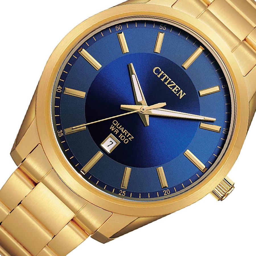 Đồng Hồ Nam Citizen Dây Thép Không Gỉ BI1032-58L - Mặt Xanh