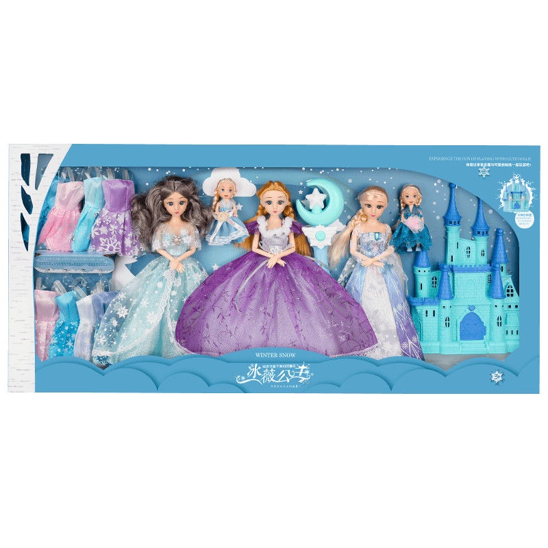 Búp bê Barbie cô gái công chúa băng Elsa hộp quà tặng