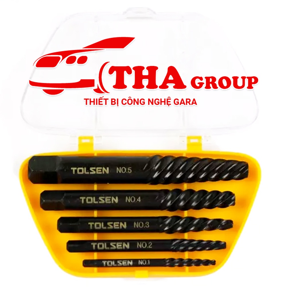 Bộ tháo bu lông ốc vít gẫy 5 chi tiết TOLSEN 33505
