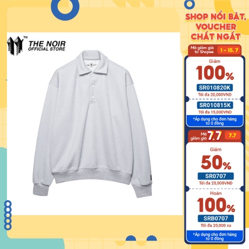 Áo polo tay dài thun cotton cơ bản đa dụng - PULLOVER BASIC GRAY - The Noir