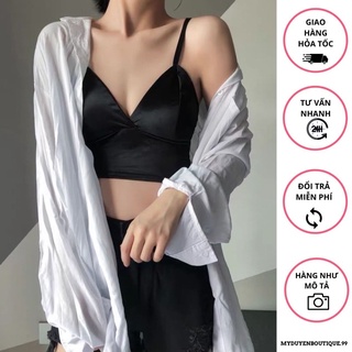 Áo bra bảng lớn satin lụa có mút