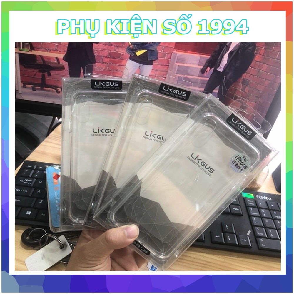 [ Đã có iP 14 ]  Ốp lưng Likgus meka trong suốt không ố màu dành cho iphone 7plus đến 14 pro max