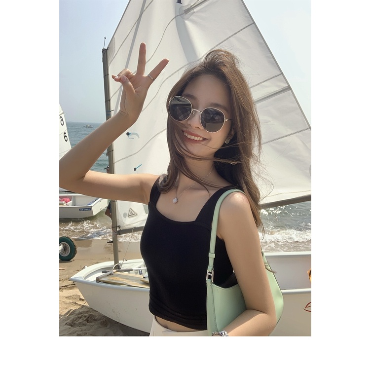 SUXI Áo Croptop Sát Nách Thời Trang Mùa Hè Cho Nữ