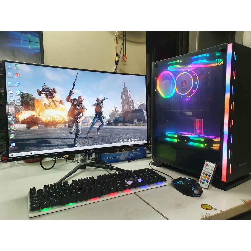 [GAME ĐỘ LED] Bộ máy tính để bàn MỚI pc chơi game màn 24 cong intel i5 6400 ram DDR4 mới nhất siêu nhanh siêu mượt | BigBuy360 - bigbuy360.vn