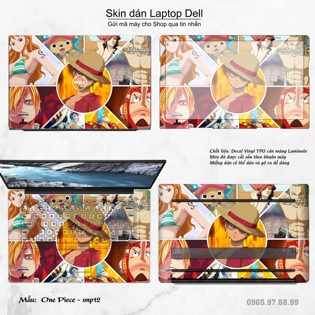 Skin dán Laptop Dell in hình One Piece _nhiều mẫu 13 (inbox mã máy cho Shop)