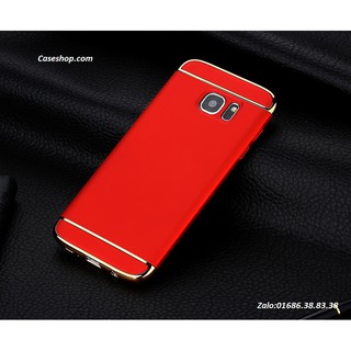 Ốp lưng 3 mảnh bóng đầu Sam sung S7 Edge (ĐỎ)