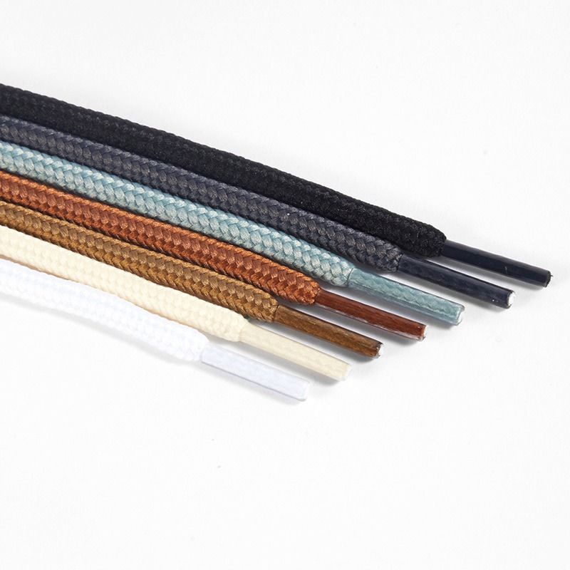 Dây Buộc Giày Tròn Dày Dặn Màu Đen Trắng Nâu Cho Giày Boot Giày Da Giày Leo Núi Nam Nữ