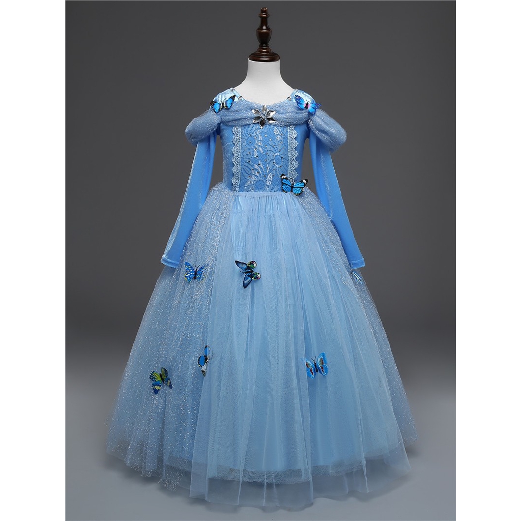 NNJXDĐầm Hóa Trang Nnjxd Tay Dài Kiểu Công Chúa Cinderella Đáng Yêu Cho Bé Gái Thích Hợp Mặc Dự Tiệc