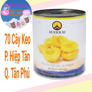 Đào ngâm Boddob đóng hộp lon 820gr